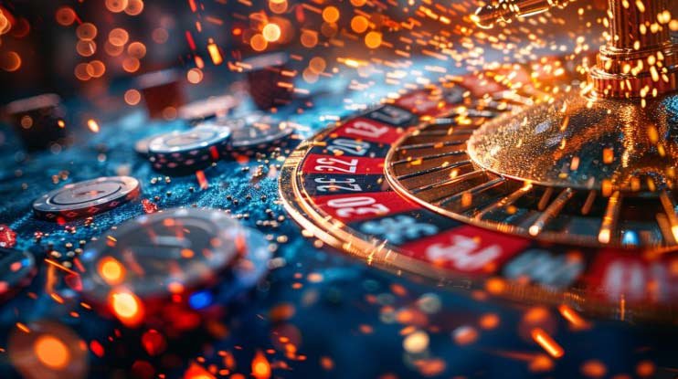 Dealer live casino tersenyum memberikan hiburan dan interaksi langsung kepada pemain